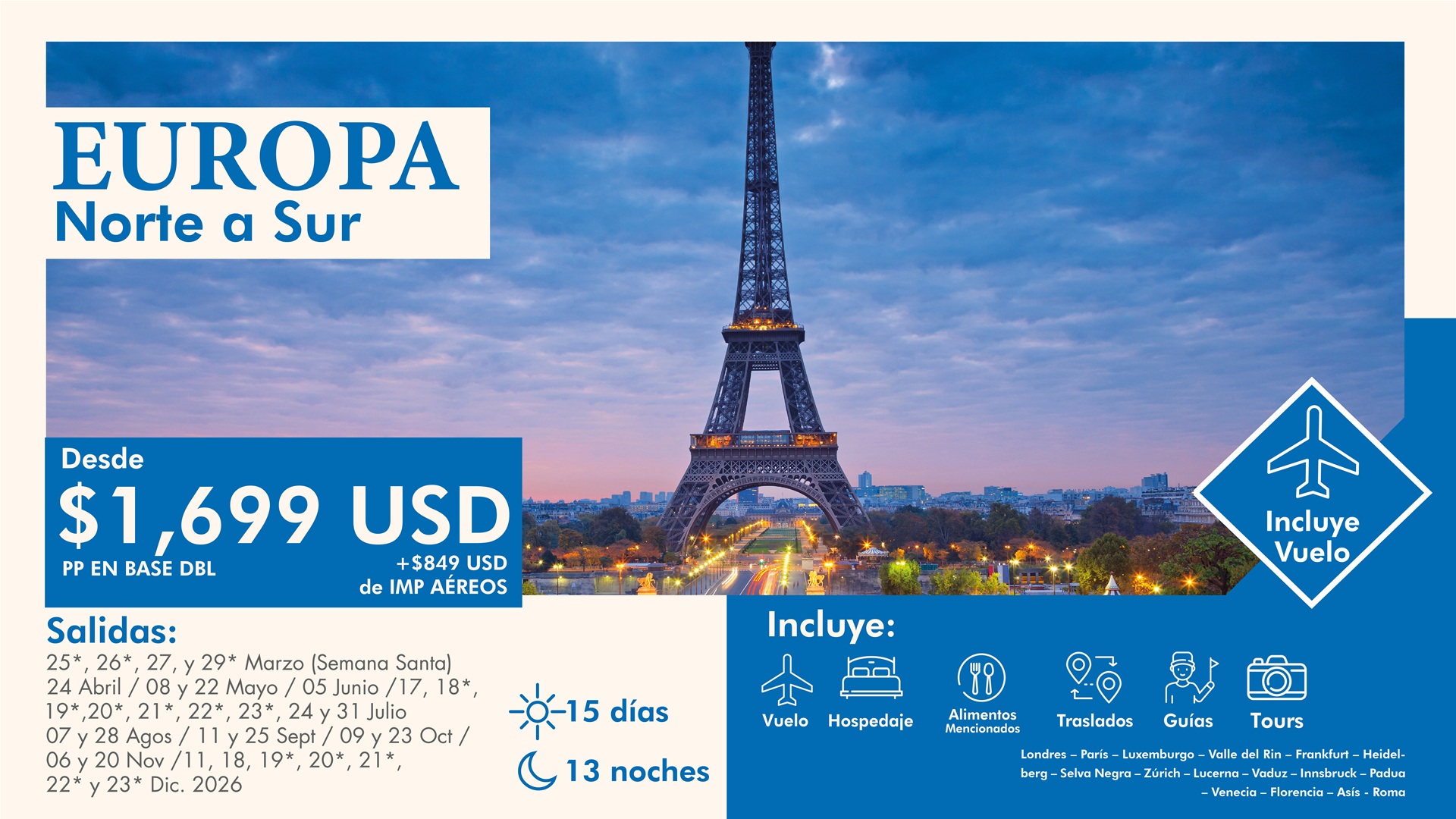 Europa de Norte a Sur