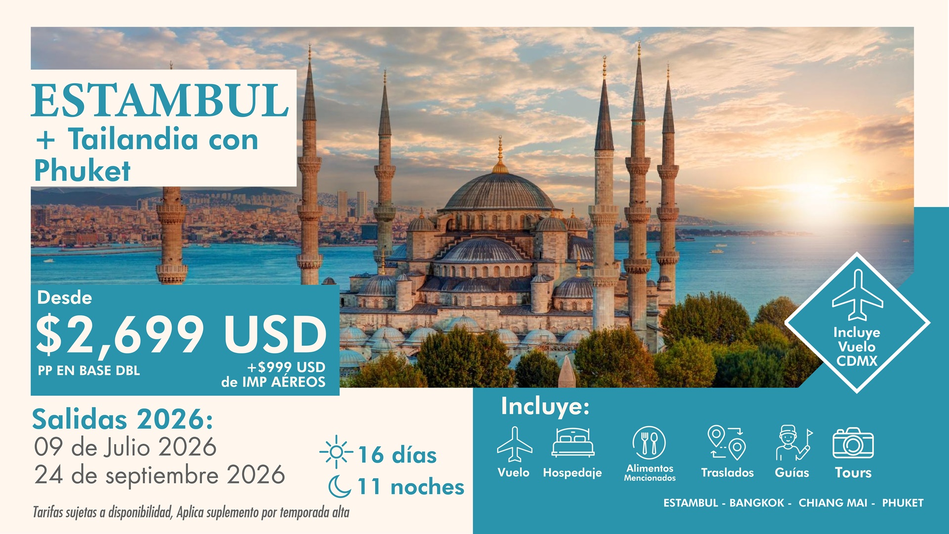 ESTAMBUL + TAILANDIA Y PHUKET